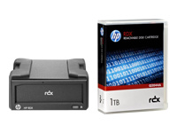 HPE RDX Removable Disk Backup System - Disk drive - RDX cartridge - SuperSpeed USB 3.0 - external - with 1 TB Cartridge - for ProLiant MicroServer Gen10 Entry