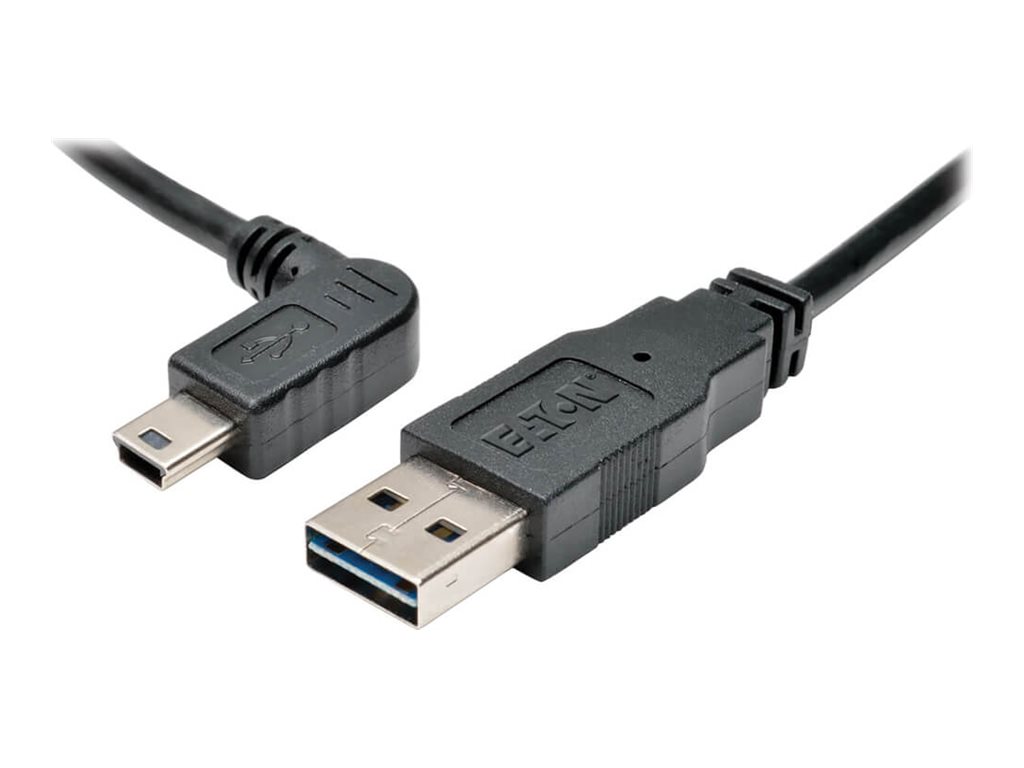 Tripp Lite 6ft USB 2.0 High Speed Cable Reversible A to Left Angle 5Pin Mini B M/M 6'