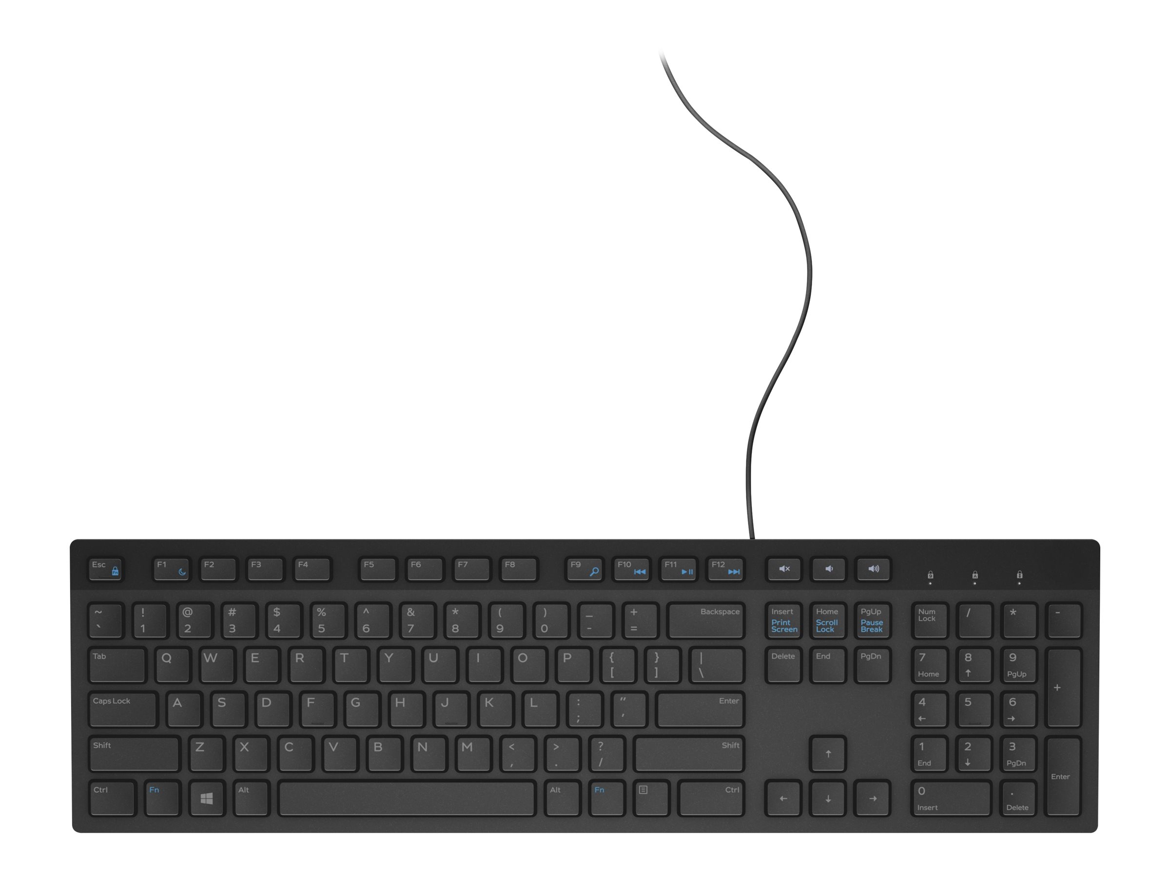 Dell KB216 keyboard black Input Product shot Right-angle 80000