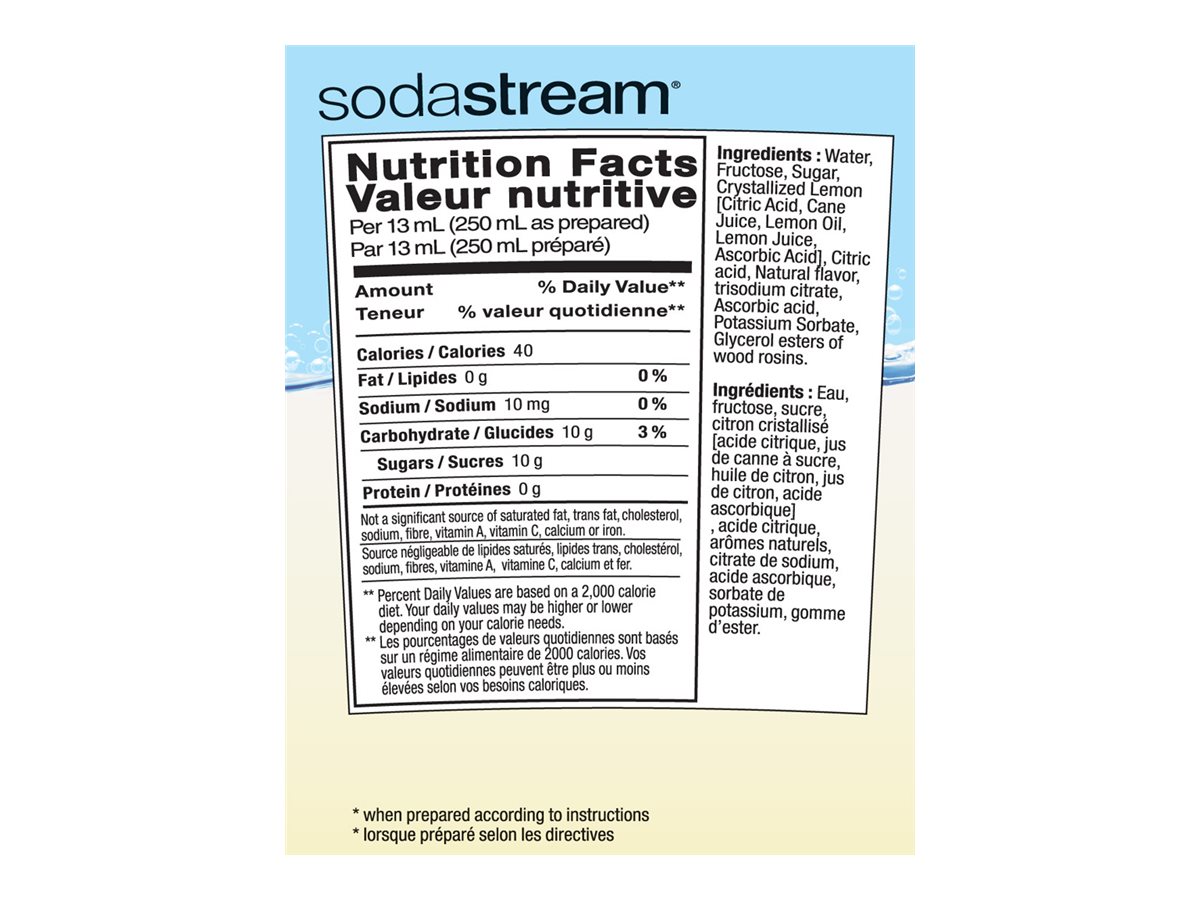 SODASTREAM WATERS LEMONADE