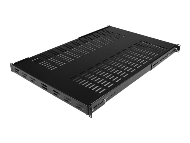 StarTech.com Server Rack Shelf - 1U - Adjustable Mount Depth - Heavy Duty - Rack shelf - black - 1U - 19