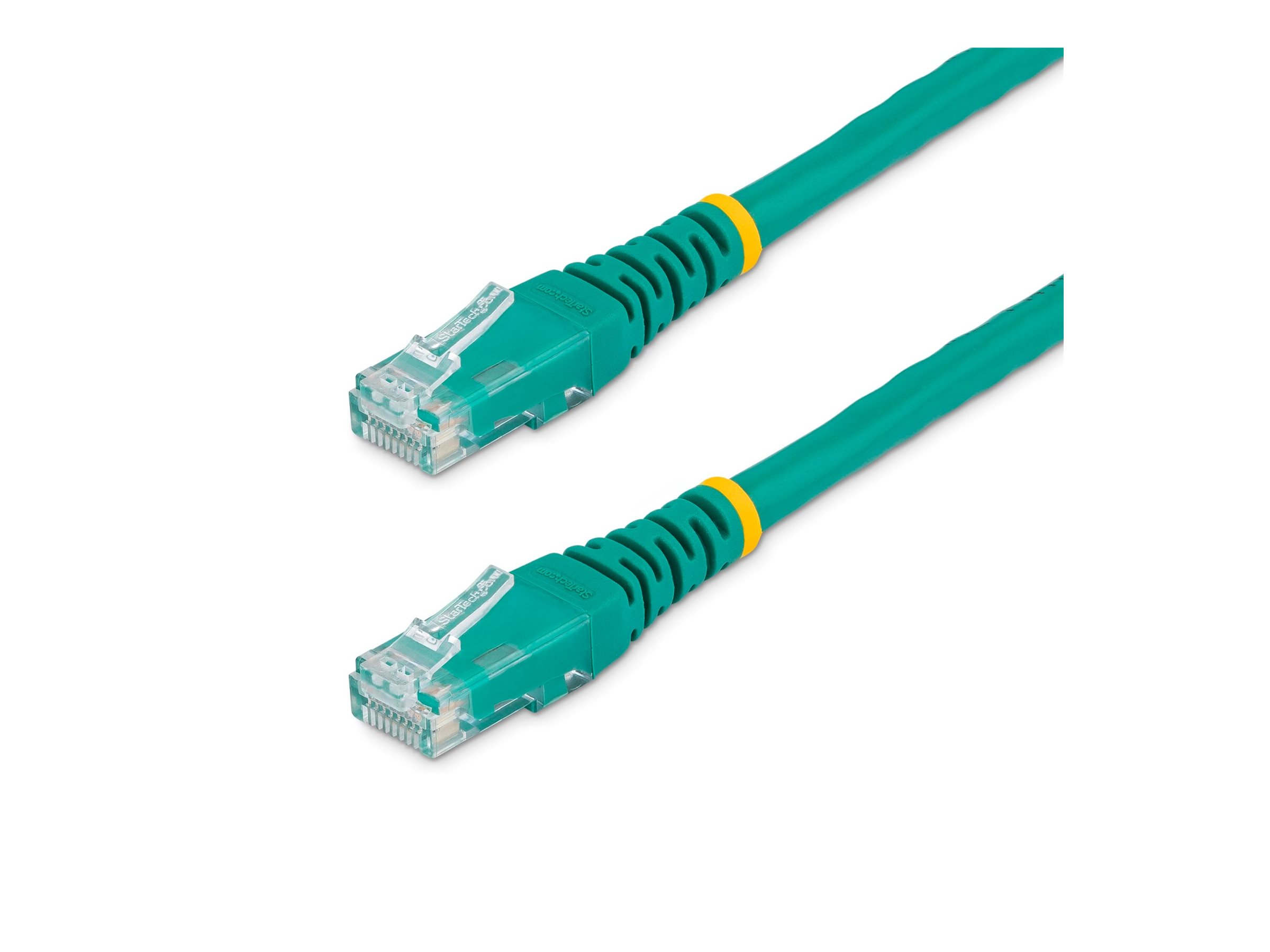 Startech 2ft CAT6 Ethernet Cable, 10 Gigabit Molded RJ45 650MHz 100W PoE Patch Cord, CAT 6 10GbE UTP Network Cable with Strain Relief, Green, Wiring is UL Certified/TIA