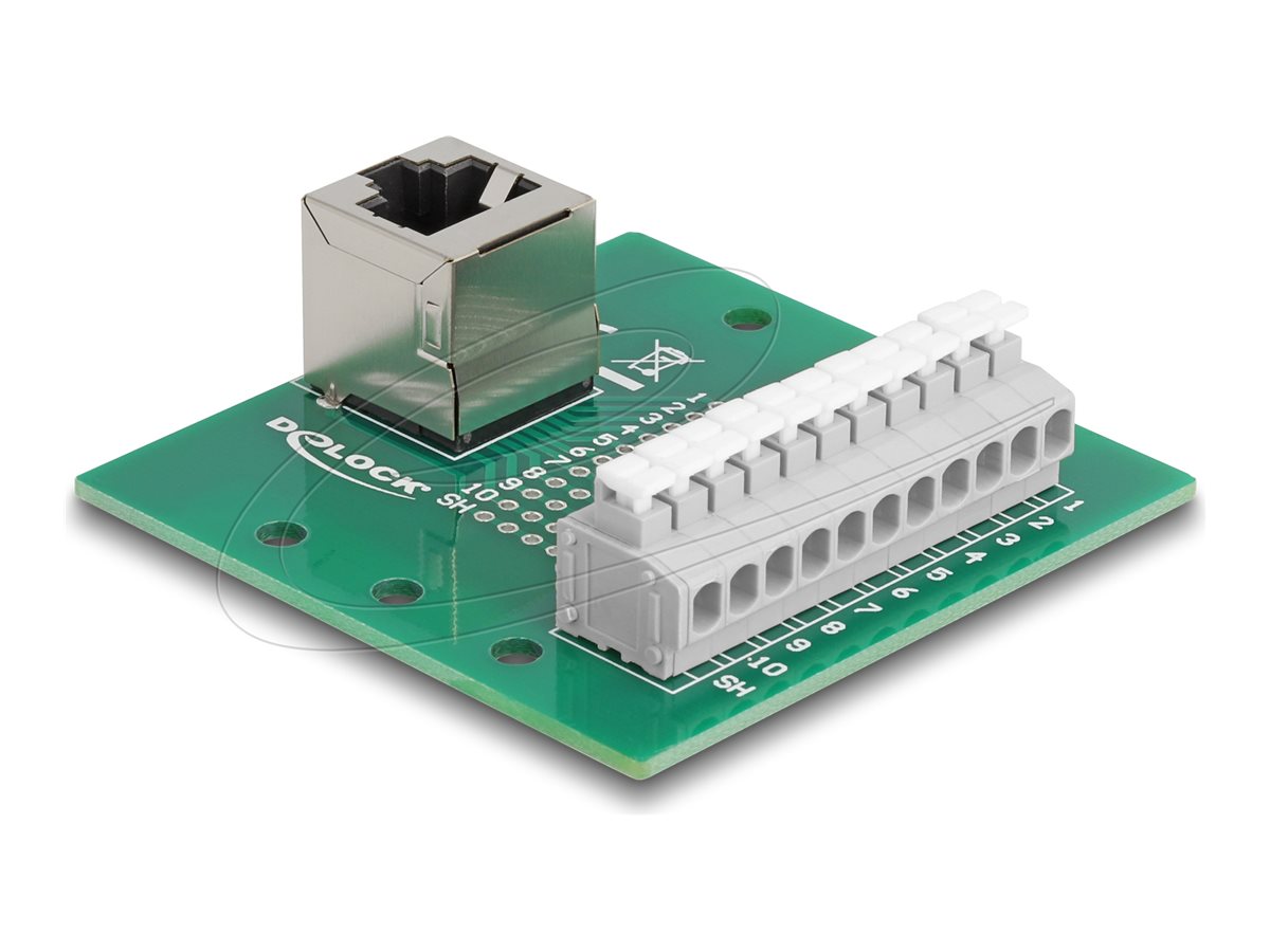 RJ50 female to Terminal Block with push-