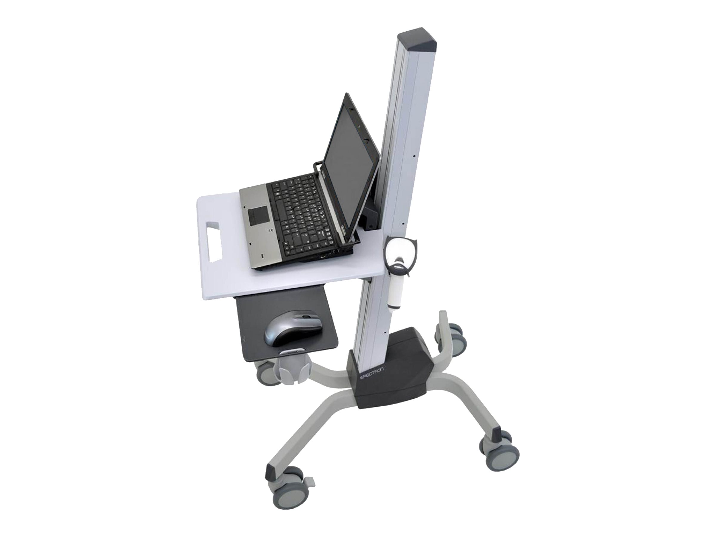 Ergotron Neo-Flex cart for notebook / mouse / barcode scanner two-tone Schematic image Left-angle 68800