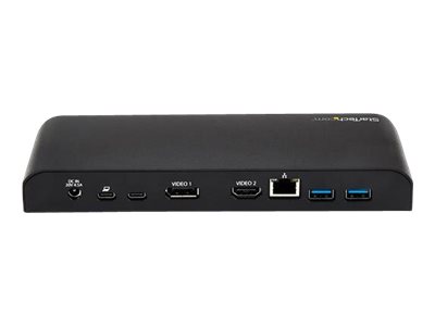StarTech.com Dual Monitor USB-C Laptop Docking Station with 4K HDMI, DisplayPort, 4xUSB 3.0 Ports & 60W PD - USB C Dock for Windows (MST30C2DPPD)