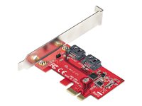 StarTech.com SATA PCIe Card, 2 Port PCIe SATA Expansion card, 6Gbps SATA Card, Full/Low Profile, PCI Express to SATA Adapter, ASM1061 Non-Raid SATA Controller Card - PCIe to SATA Converter (2P6G-PCIE-SATA-CARD) Lagringskontrol