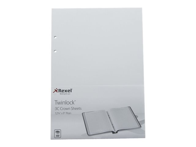 Acco Twinlock Crown 3c Plain Loose Leaf Accounting System Refill 100 Sheets
