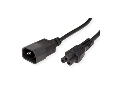 VALUE Netzkabel IEC320/C14 Stecker 1,8m