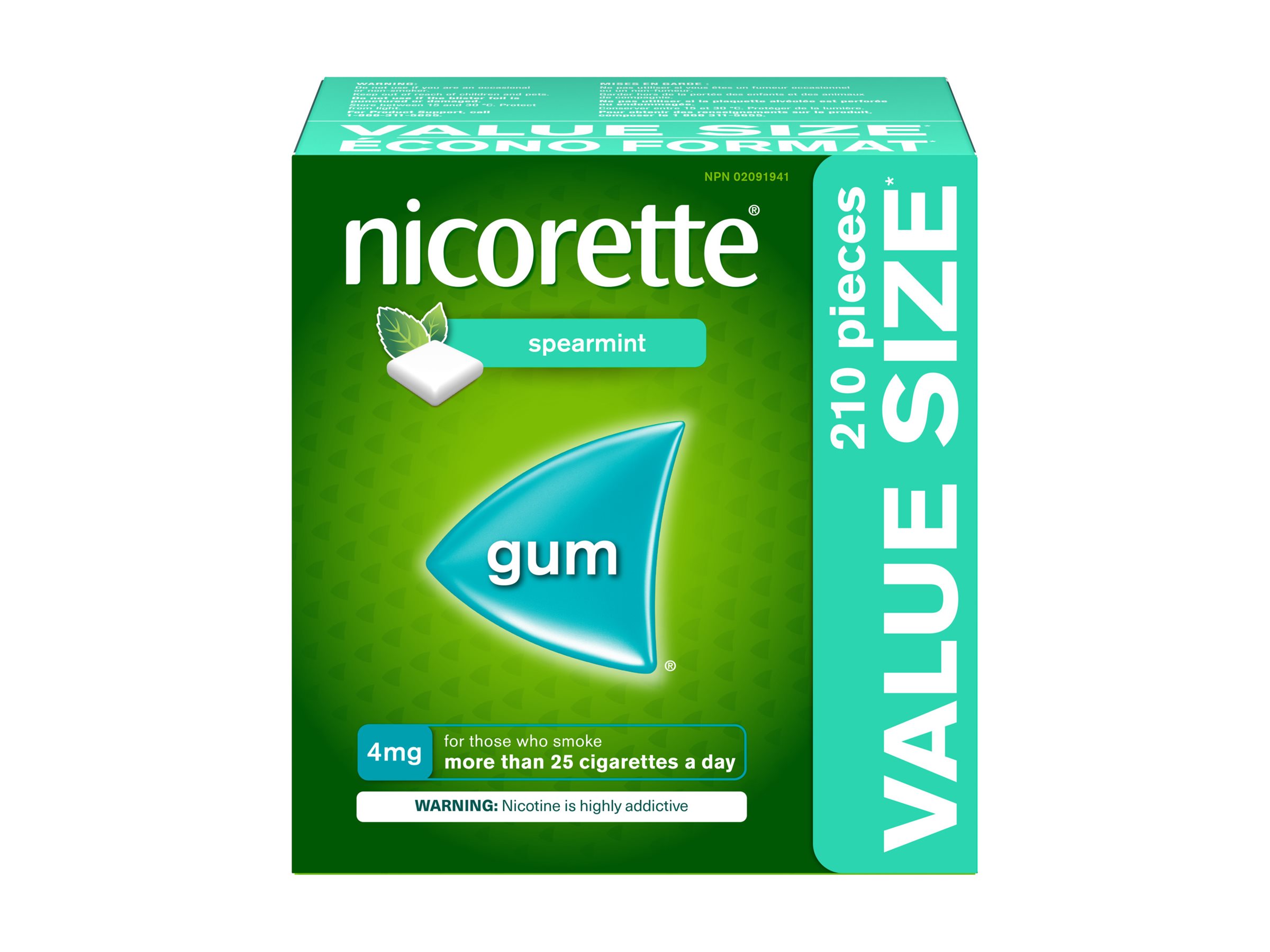 NICORETTE Nicotine Gum - Spearmint - 4mg