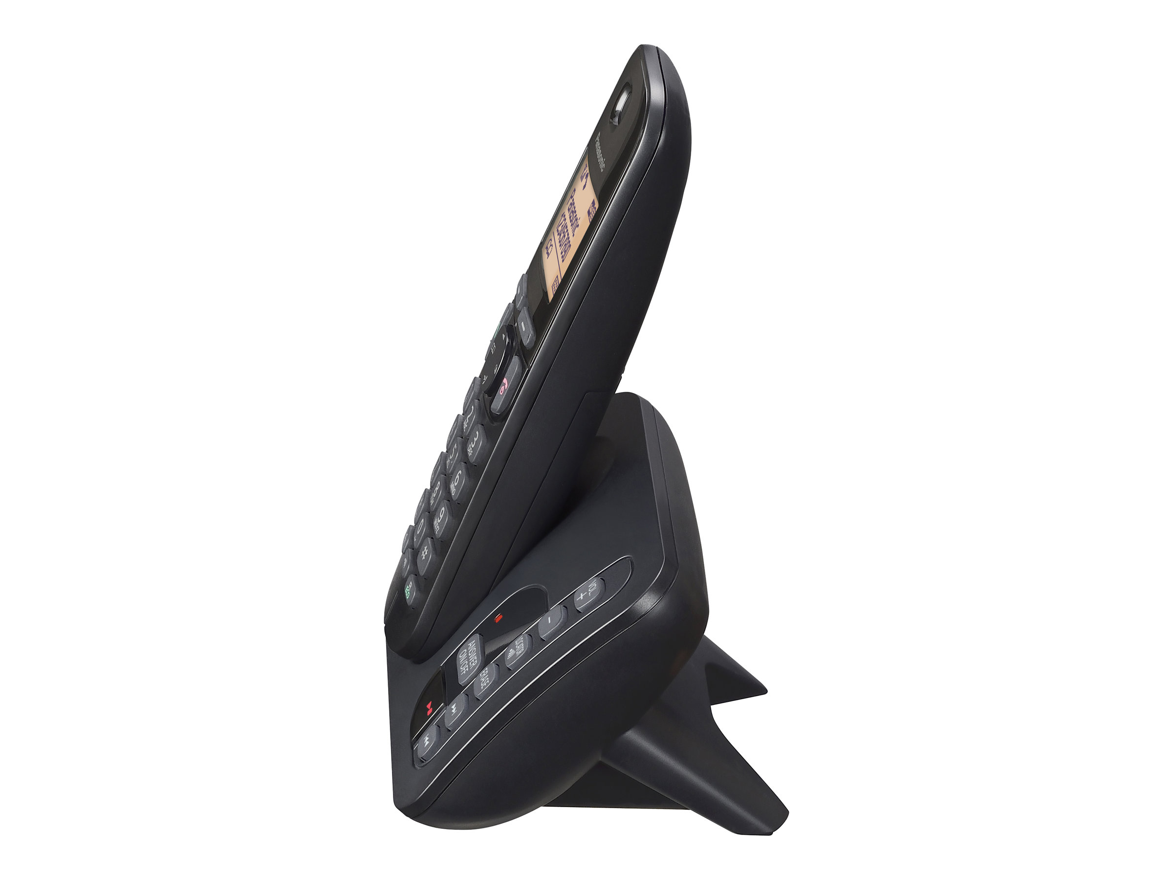An image of Panasonic KX-TGC220E - cordless phone - answering system with caller ID/call waiting - 3-way call capability