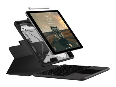 UAG Rugged Bluetooth Keyboard Case for iPad 10.9 (10th, Gen) Black -  keyboard and folio case (smart folio cover) - with trackpad - US English -  black, ash