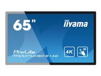 iiyama ProLite TF6537UHSC-B1AG - 65" Diagonal Class LED-backlit LCD display - digital signage - with touchscreen - 4K UHD (2160p) 3840 x 2160 - black