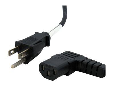 StarTech.com 6ft (1.8m) Computer Power Cord, NEMA 5-15P to Right Angle C13 Power Cord, 10A 125V, 18AWG, Replacement AC Power Cord, Monitor Power Cable, NEMA 5-15P to IEC 60320 C13 Power Cord - PC Power Supply Cable