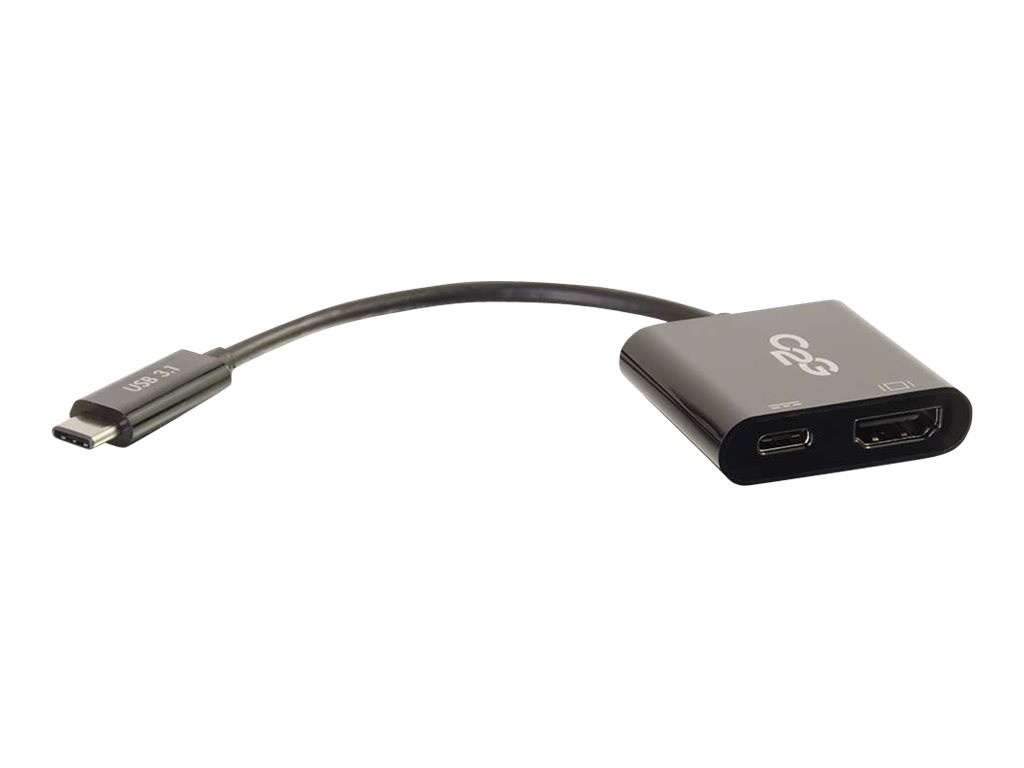 C2G USB C to HDMI Audio/Video Adapter w/ Power Delivery - USB Type C to HDMI Black - externí video adaptér - černá – foto 2