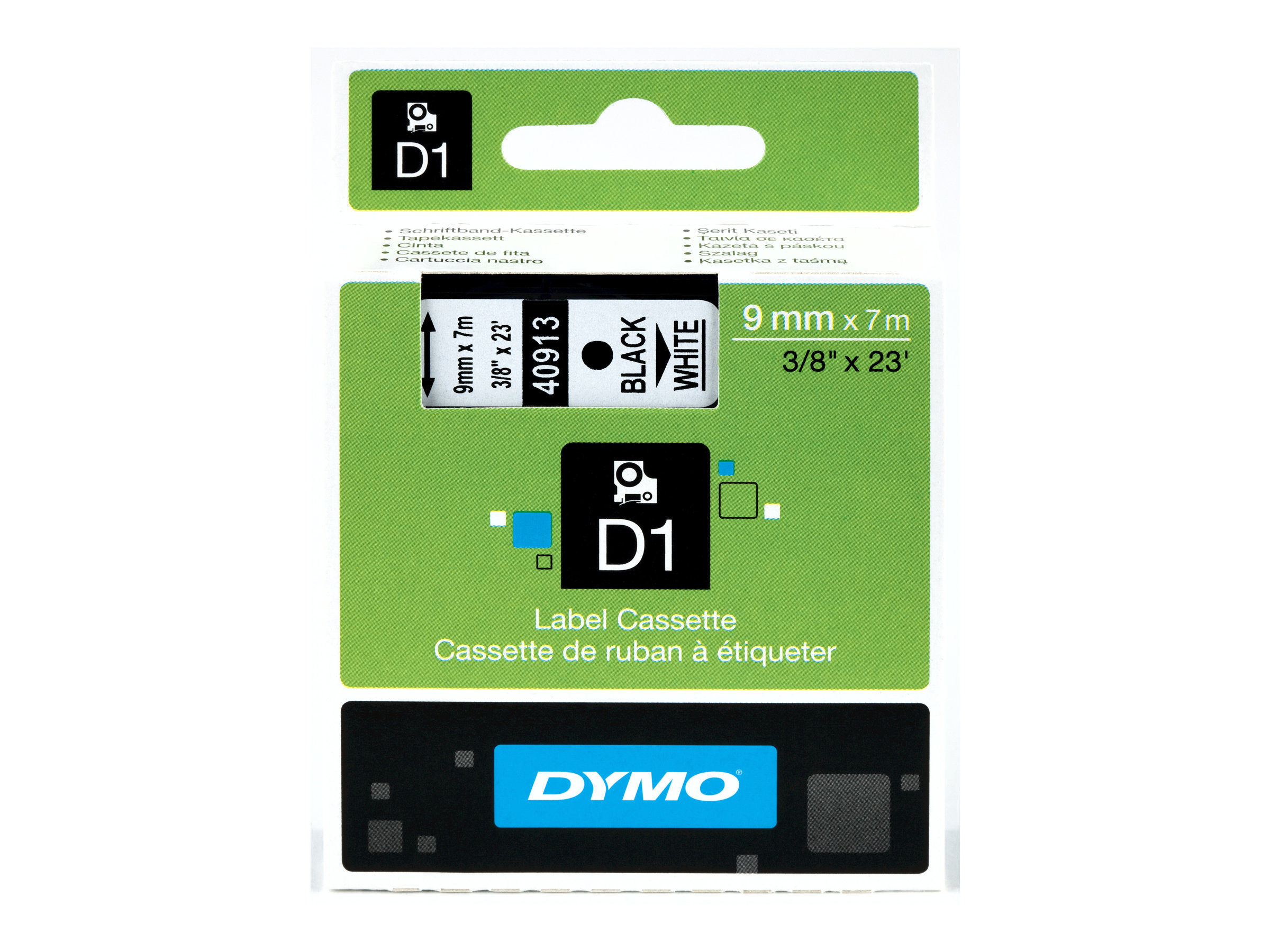 DYMO D1 label tape 1 cassette(s) Roll (0.9 cm x 7 Product shot Front 79950