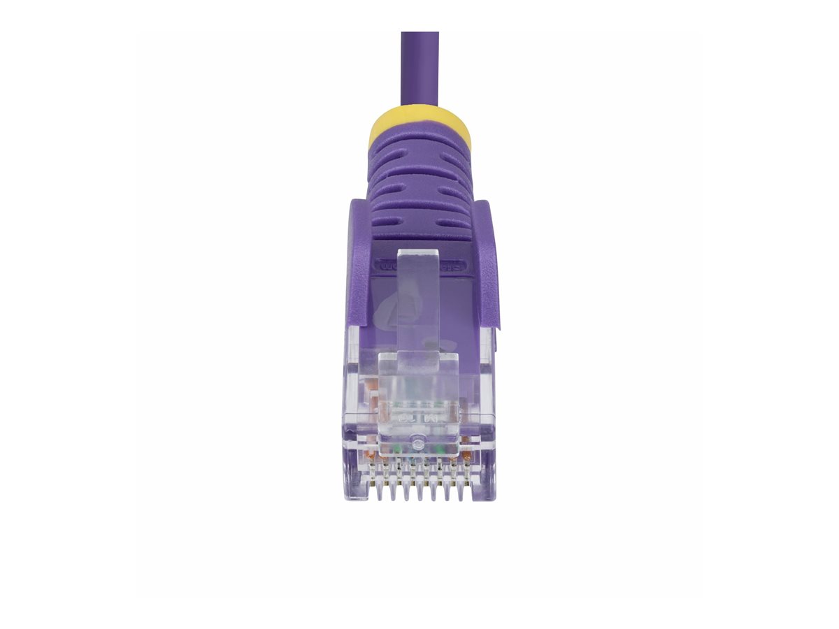 StarTech.com 2.5m Purple Slim CAT6 Ethernet Cable, Snagless, 28AWG, LSZH - patch kabel - 2.5 m - purpurová – foto 4
