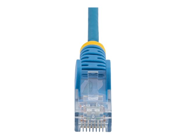 StarTech.com 6in Slim LSZH CAT6 Ethernet Cable, 10 Gigabit Snagless RJ45 100W PoE Patch Cord, CAT 6 10GbE UTP Network Cable w/Strain Relief, Blue, Fluke Tested/ETL/Low Smoke Zero Halogen - Category 6 - 28AWG (N6PAT6INBLS) - Patch cable - RJ-45 (M) to RJ-45 (M) - 20 cm - UTP - CAT 6 - snagless, stranded - blue