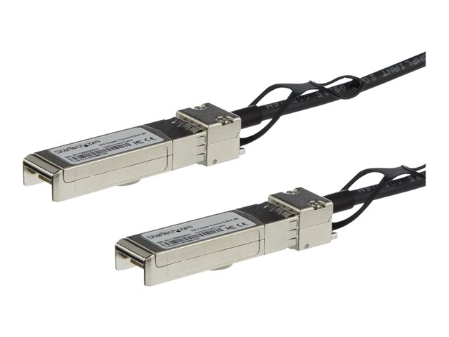 StarTech.com MSA Uncoded Compatible 1m 10G SFP+ to SFP+ Direct Attach Breakout Cable Twinax, 10 GbE SFP+ Copper DAC 10 Gbps Low Power Passive Transceiver Module DAC, 10GE Breakout Cable - Lifetime Warranty (SFP10GPC1M)