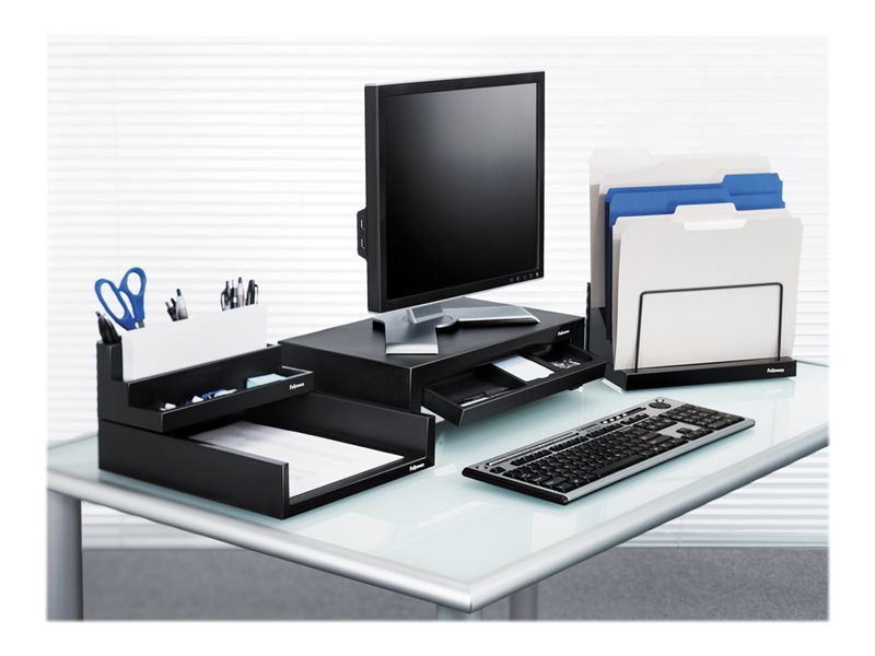 Fellowes Designer Suites Monitor Riser - support rglable pour la hauteur du moniteur