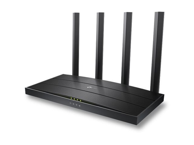 TP-Link Omada ER605W V1 wireless router Wi-Fi 6 desktop Product shot Right-angle 79400