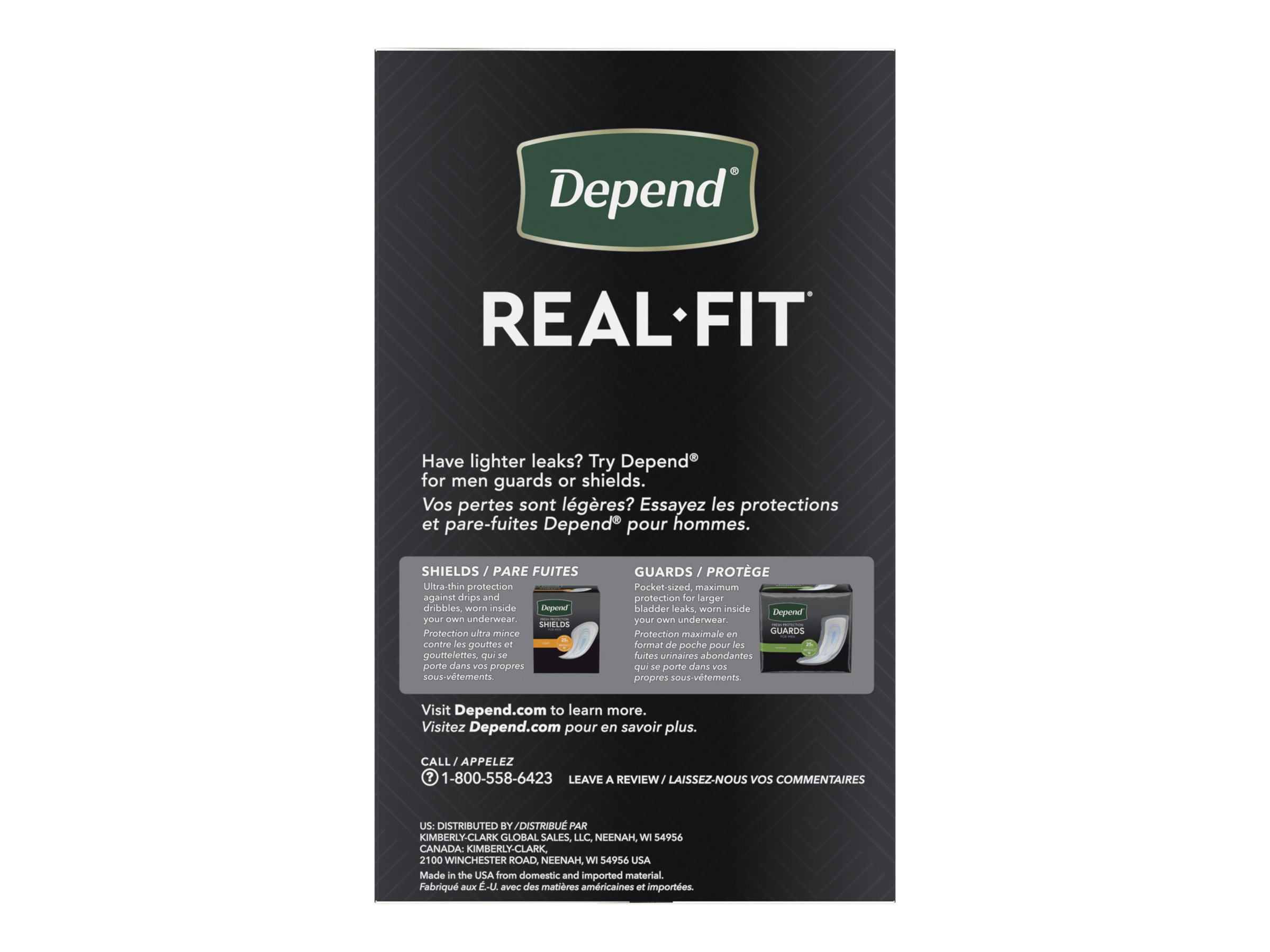 Kimberly-Clark - Depend® FIT-FLEX® comes in 4 sizes for women and