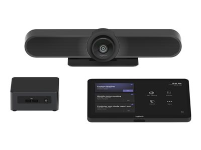 Logitech Small Room with Tap + MeetUp + Intel NUC for Microsoft Teams Rooms