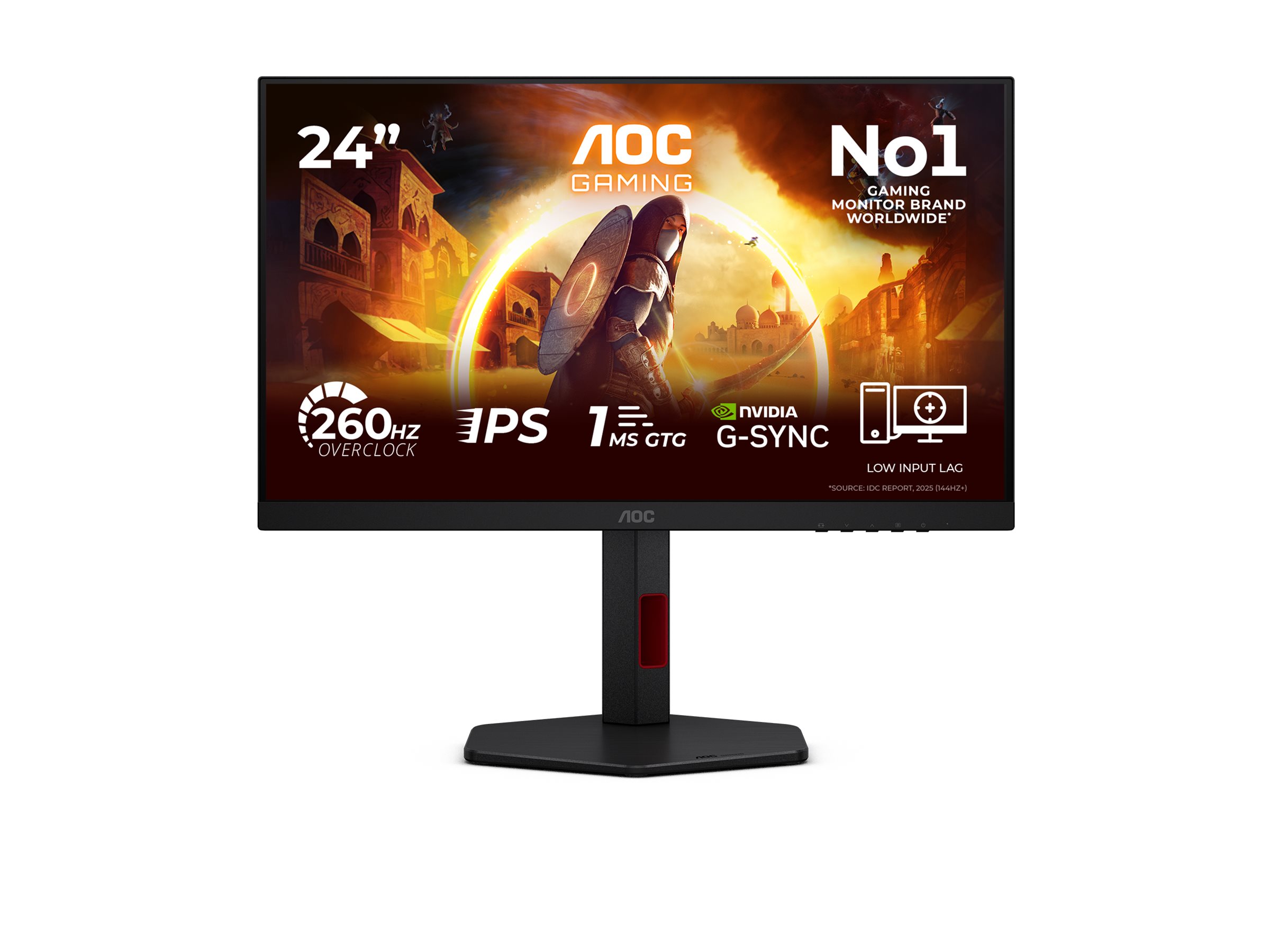 AOC Gaming 24G4ZR LED monitor Full HD (1080p) 24 Product shot Bottom 75700