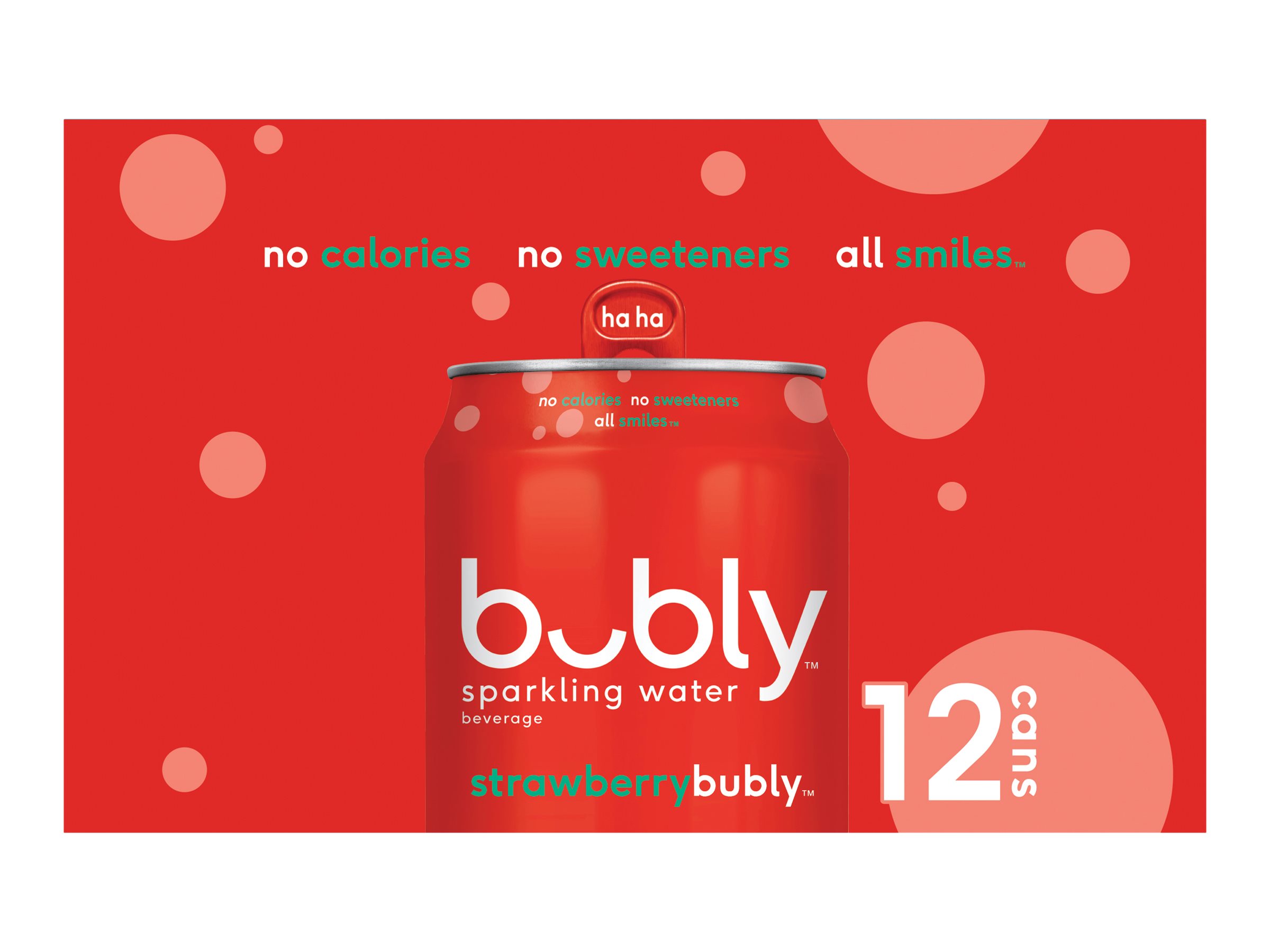 Bubly Sparkling Water - Strawberry - 12x355ml