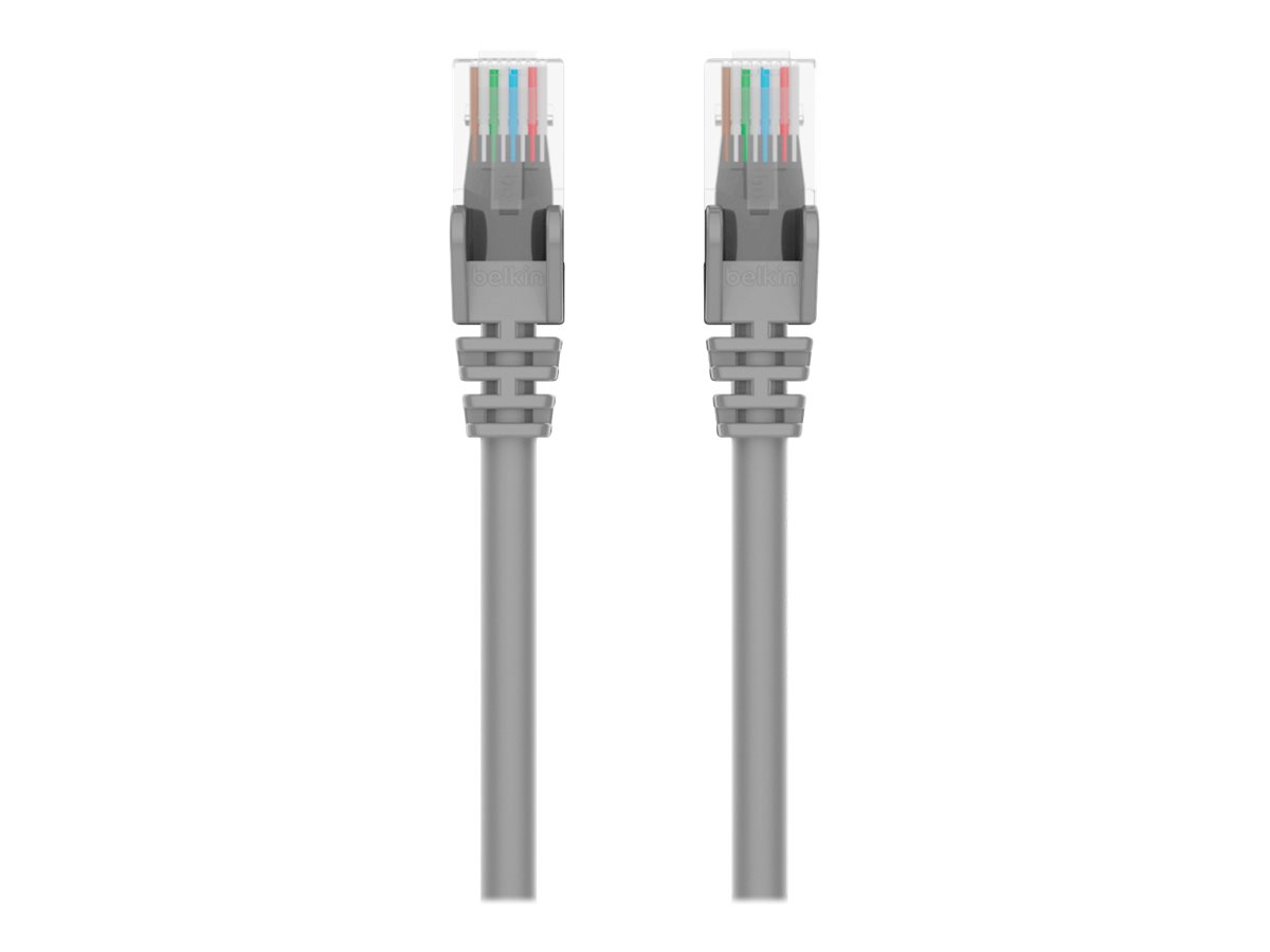 Belkin 14ft CAT6 Ethernet Patch Cable Snagless, RJ45, M/M, Gray