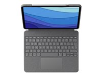 Logitech Combo Touch Tastatur og folio-kasse 16-niveau Kabling Spansk Apple 12.9-inch iPad Pro (5. generation)