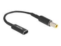 DeLOCK 24 pin USB-C (female) - Strøm DC jackstik 7,9 mm (ID: 5,5 mm) (male) Sort 15cm Strømforsyningsadapter