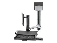 Ergotron SV Combo System with Worksurface & Pan, Medium CPU Holder