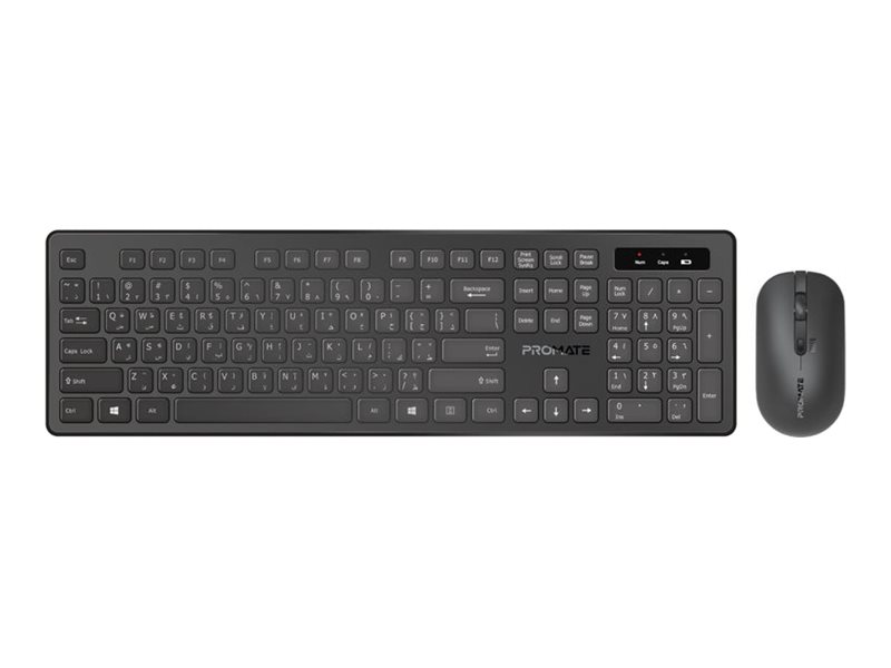Promate ProCombo-13 keyboard and mouse set sleek profile 100% full size Input Product shot Front 79500