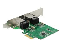 DeLock PCI Express Card > 2 x  LAN Netværksadapter PCI Express 1.1 x1 1Gbps