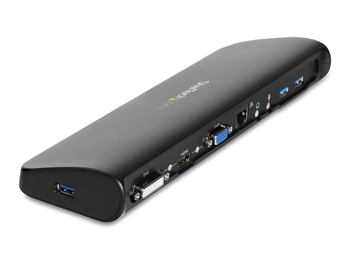 StarTech.com USB 3.0 Docking Station with HDMI and DVI/VGA - Dual Monitor - Universal Laptop Dock - Mac and Windows Compatible (USB3SDOCKHDV) - dokovací stanice - USB - VGA, HDMI - 10Mb LAN – foto 2