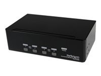 StarTech.com Switch KVM USB 2 Ecrans DVI pour 4 Ordinateurs avec Audio - Commutateur KVM