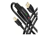 AXAGON USB 2.0 USB-kabel 15m Sort