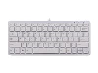 Ergo Compact - Tastatur - USB - QWERTY - hvid, søl