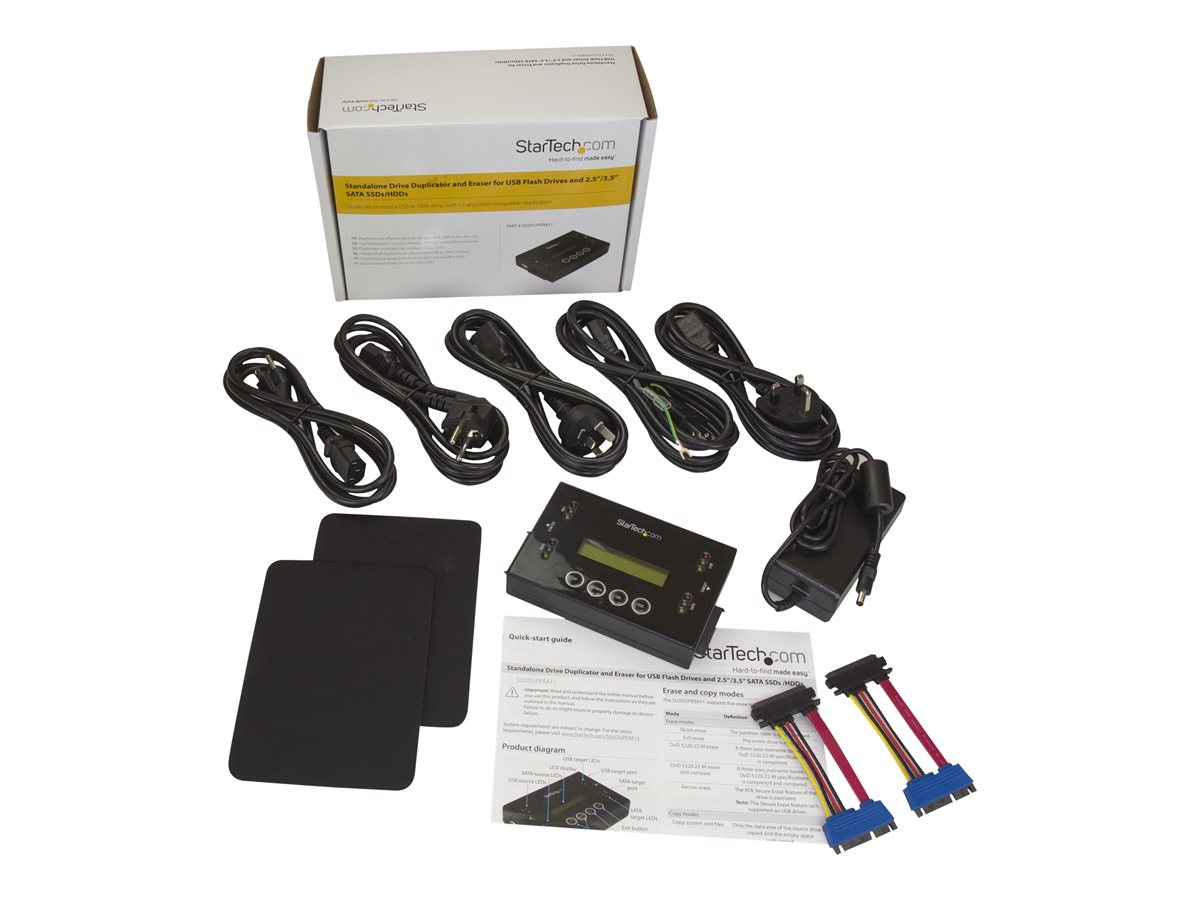 StarTech.com Drive Duplicator & Eraser for USB Flash Drives & 2.5 / 3.5" SATA SSDs/HDDs- 1:1 duplication plus cross-interface - Standalone (SU2DUPERA11) - hard drive / USB drive duplicator – foto 3