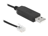 Delock Adapter cable USB Type-A to Serial RS-232 RJ12 with ESD protection APC 2 m