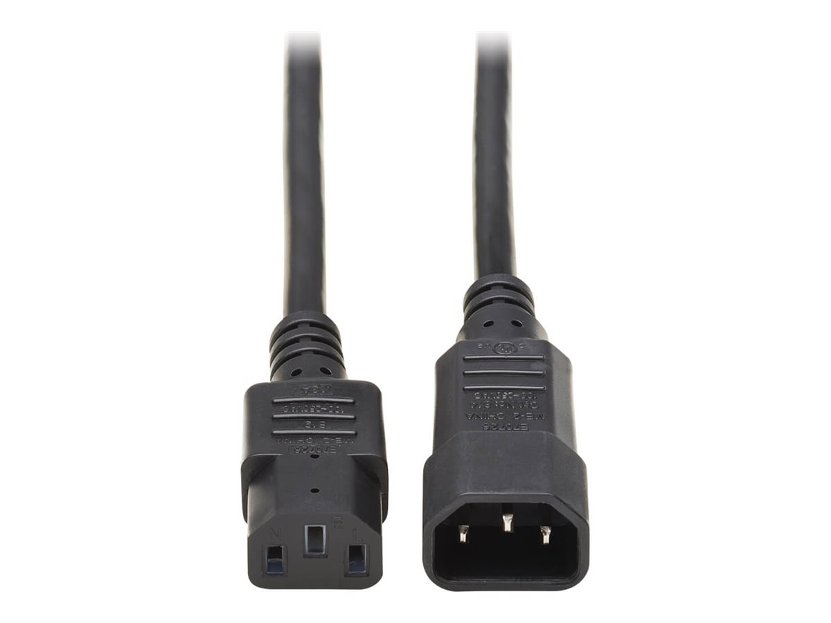 Tripp Lite 4ft Computer Power Cord Extension Cable C14 to C13 13A 16AWG 4'