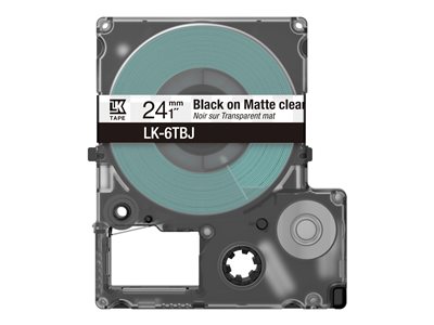LabelWorks LK-6TBJ - Black on matte clear - Roll (