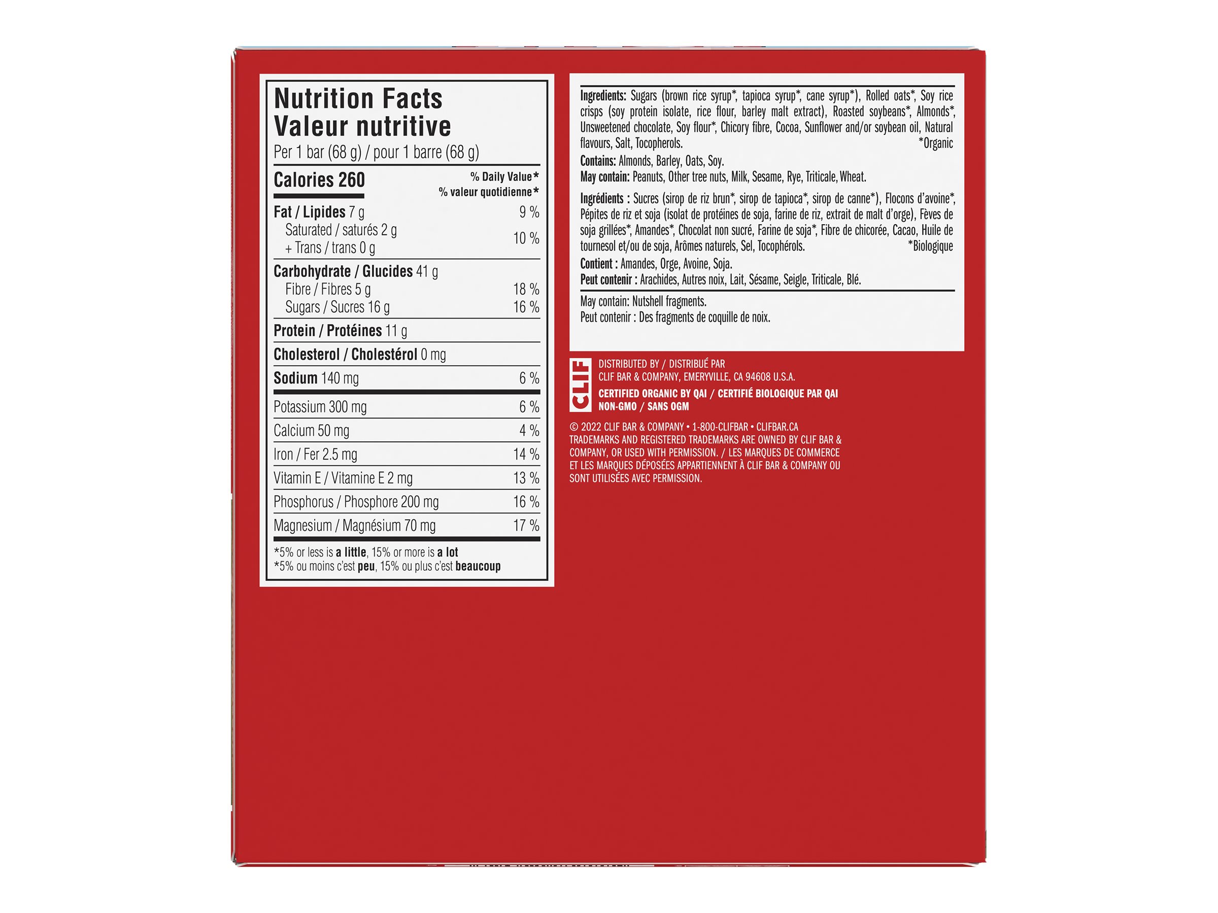 CLIF BAR CHOC ALMOND FUDGE 6X68G