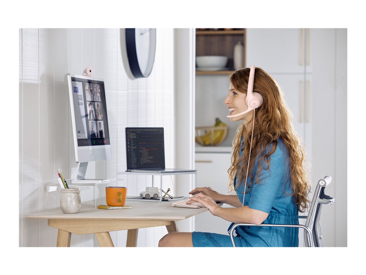 Logitech H390 - Náhlavní souprava - kabelové - USB-A - růžová KRn – foto 12