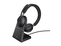 Jabra Evolve2 65 UC Stereo - headset - USB-C - with charging stand