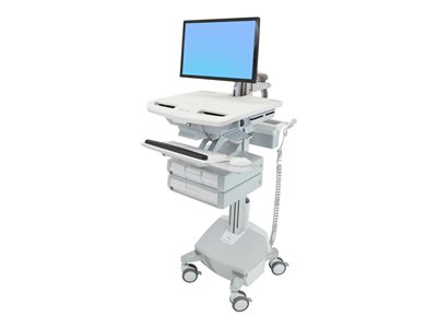 Ergotron StyleView Electric Lift Cart with LCD Arm, LiFe Powered, 4 Drawers (3x1+1)