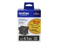 Brother LC612PKS 2-pack black original ink cartridge 