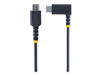 StarTech 3ft (1m) USB C Charging Cable Right Angle, 60W PD 3A, Heavy Duty Fast Charge USB-C Cable, USB 2.0 Type-C, Durable an