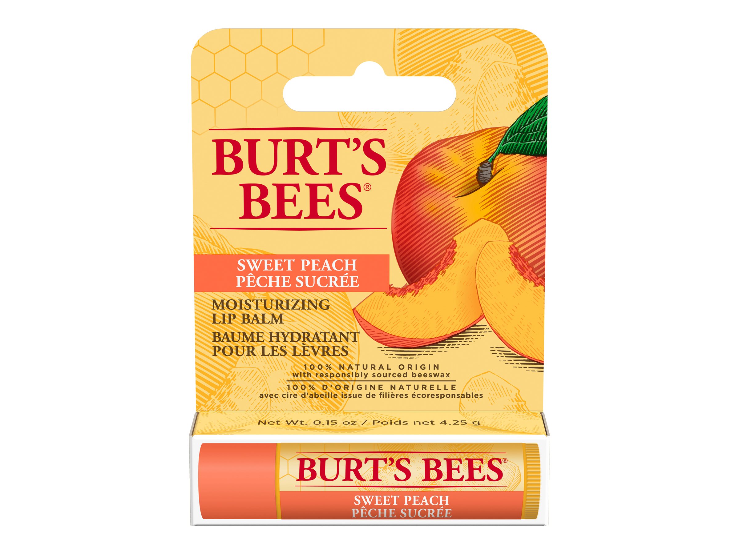 Burt's Bees Moisturizing Lip Balm - Sweet Peach - 4.25g