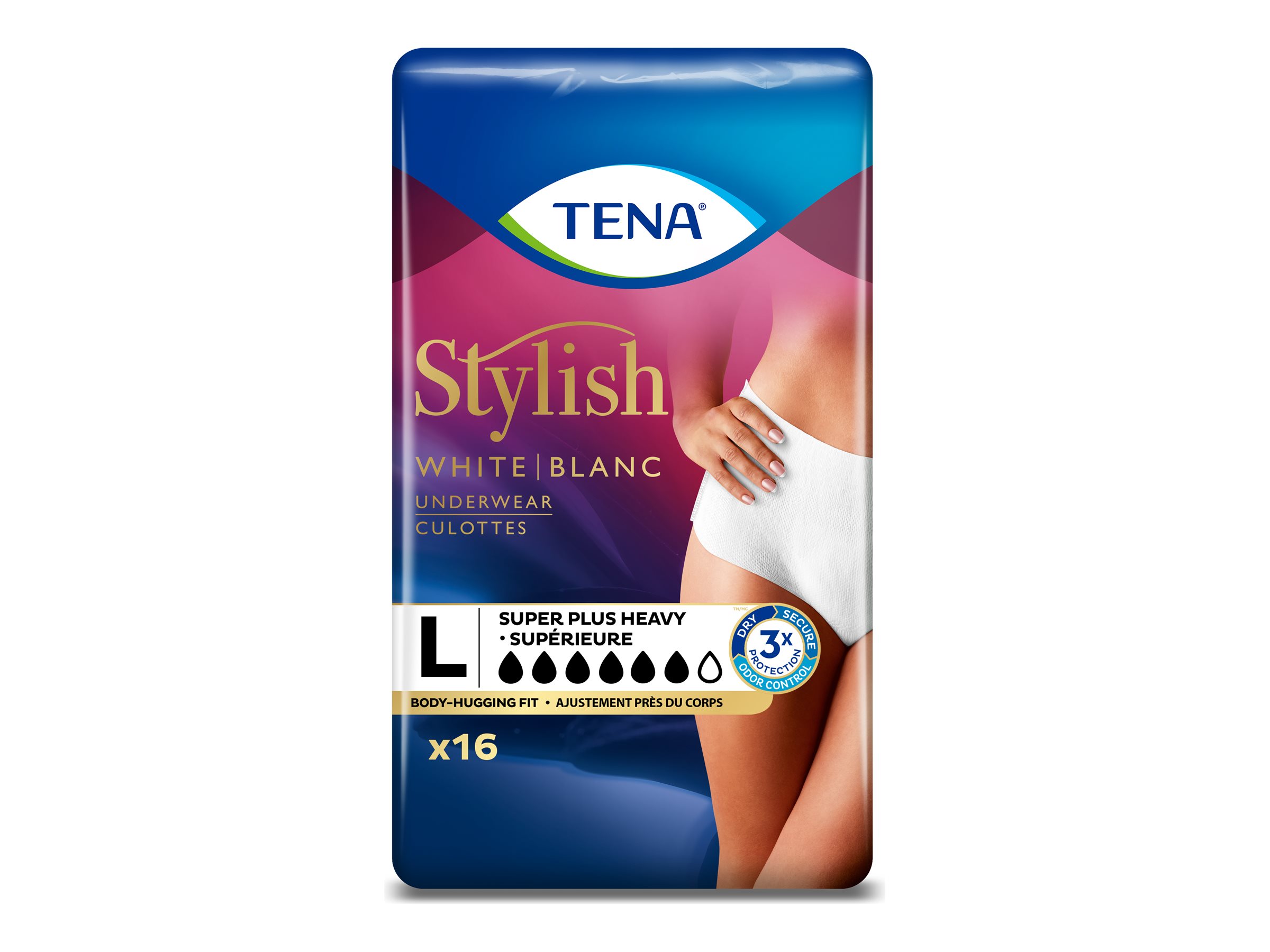 Tena Women Protective Underwear, Super Plus, Large, Pack/16